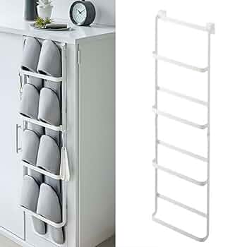 Amazon｜スリッパラック 壁掛け式 4段 靴収納 壁掛けシューズ